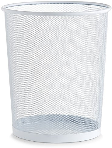 Zeller 17724 Cestino per la carta, in maglia di rete, 29.5 x 35 cm, Bianco