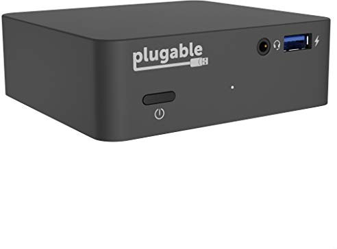 Plugable USB C Dock VESA Mount Compact with 85W Charging Thunderbolt 4/3 USB4 Compatible and works with macOS, Windows, and ChromeOS Laptops (HDMI up to 4K@30Hz, Ethernet, 4X USB 3.0 Ports, USB-C PD)