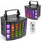 BeamZ Magic1 Derby Disco Lights Pair with UV Strobe – 2-in-1 DJ Effect Lighting System, 7-Channel DMX Control, Remote & Sound Activation for Parties, Events & Mobile DJs (2 Lights)
