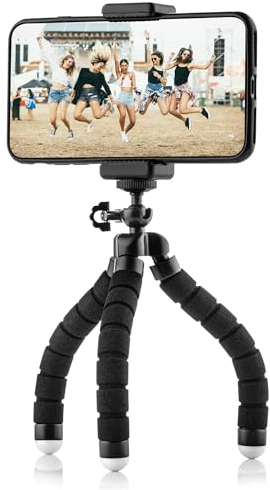 MOJOGEAR Mini trípode de Viaje Flexible Octopus con Soporte para teléfono móvil para iPhone y Android Phone