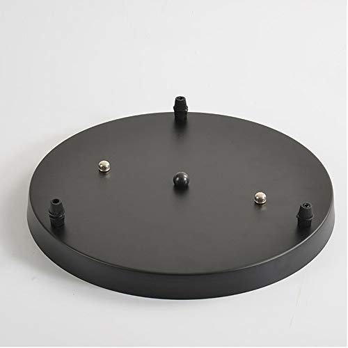 Chao Zan Rosone per lampadario a 3 fori, in metallo, nero, per lampadario a sospensione