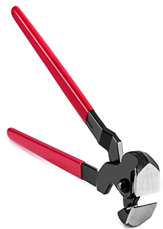 QWORK Kraftig hovtång för hovslagare, 36 cm, med plasthandtag, 1-pack