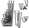 VENDOMNIA Hairpin Tischbeine - 4er Set, Metall, aus Stahl, 2 oder 3 Streben, Größenwahl, Schwarz - Haarnadel Möbelfüße, Hairpin Legs, Haarnadelbeine, Tischgestell, Tischkufen für Esstisch, Couchtisch