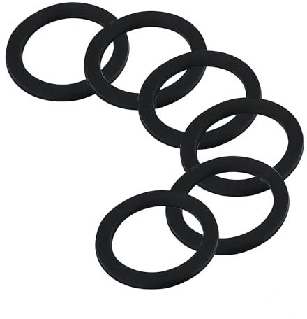 Qrity 6 Pcs Rondelles en Caoutchouc avec Joint Torique, Joints en Caoutchouc Plats pour Tuyaux, Bassins D'eaux Usées, OD 60mm, ID 51mm