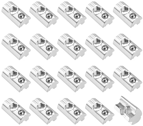 SRJQXH 20 Stück Aluprofil Nutensteine m8, Nutensteine mit kugel Nut, Photovoltaik Befestigungselemente, Geeignet Aluprofil 40x40 Installieren, Montage der Solarmodulhalterung