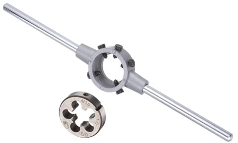 CoCud Set Manico Fresa, Fresa Filettatrice M16x1 & Adatta Tubi Ø38mm OD/Kit Attrezzo Chiave Fresa M12-M16-(Applicazioni: Riparazione Filettature), 1 Set