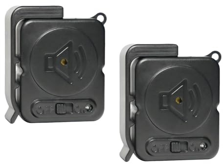 Mengshen Dörrhandtagslarm 2-pack, 120 dB vibrationssensor detektering dörr öppet fönster anti-stöldvarning gör-det-själv skydd för hem säkerhet resor hotell (svart)