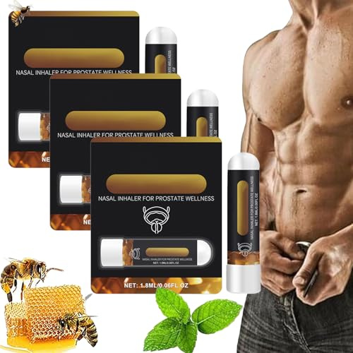 Inhalateur ProstaVibe Bee Wellness, inhalateur nasal - Inhalateur Prostavibe Bee, inhalateur nasal pour la prostate, spray nasal pour le bien-être de la prostate (3 pièces)