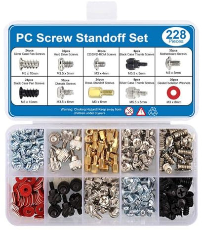 228 pezzi computer telaio vite combo set pc host board kit dadi vite kit per hard disk computer case scheda madre ventola di potenza grafica