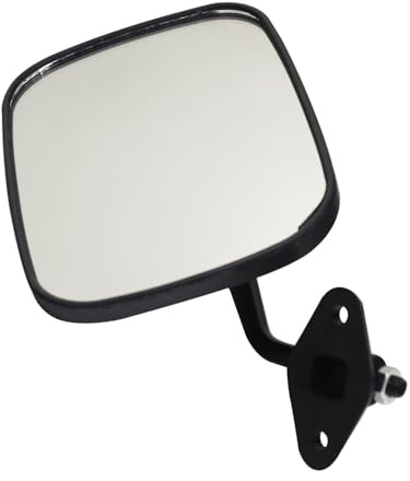 Espejo retrovisor para tractor excavadora exterior carretilla elevadora caravana camiones vehículo eléctrico tres cuatro ruedas reparto remolque césped cargador carrito de golf (negro, lado izquierdo)