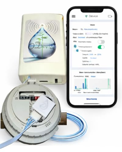Kit contatore acqua Intelligente - Rilevamento e allerta perdite nascoste, volume, irrigazione, monitoraggio – WiFi o LoRa – Contatore non incluso – (Wifi/Batteria/Antenna Esterna)