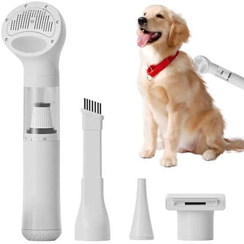 Aspirapolvere per Toelettatura Cani | Portatile Senza Fili Silenzioso,Aspirapolvere per Peli di Animali Domestici,per Uso Domestico Casa Cucina Appartamento Auto Veicolo Festa Lettiera Cibo Secco