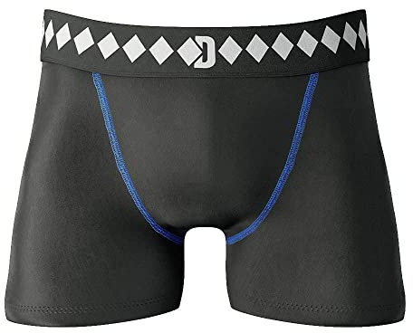 Diamond MMA Kompressionsshorts mit integriertem Jock-Riemen-Unterstützer mit athletischer Cup-Tasche für Sport (Schwarz, Größe L)
