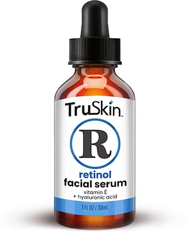 TruSkin Retinol Serum for Face – Gentle, Skin Friendly Anti-Aging Retinoid with Hyaluronic Acid, Cica & Vitamin E – Retinol Facial Serum for Smoother-Looking Skin & Improved Texture, 1 Fl Oz