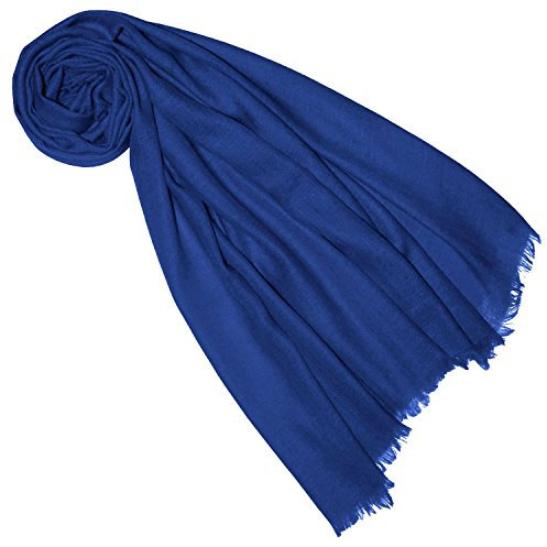 Lorenzo Cana Pashmina Damenschal Schaltuch 100% Kaschmir Kaschmirschal Kaschmirtuch Kaschmirpashmina Königsblau 7830977