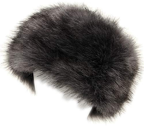 soul young Cappello di Vera Pelliccia di Volpe per Donna Stile Russo Russian Style(Grigio)