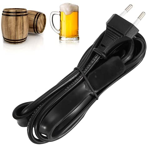 Jeffergarden Nastro riscaldante per Birra, Birra, Tappetino per Cintura riscaldante Homebrew fermentazione Cintura con Vino Birra Kombucha Liquido Caldo Bastone Adesivo termometro EU Plug 220 V-250 V