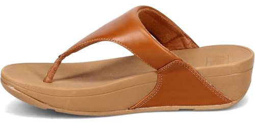 Fitflop Lulu Leather Toe Post, Chanclas Mujer, Light Tan, 37.5 EU