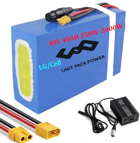 48V 40Ah Batterie 2000W - Batterie de vélo électrique pour 1500W 2000W E- Scooter/Ebike - litio Batterie 48Volt