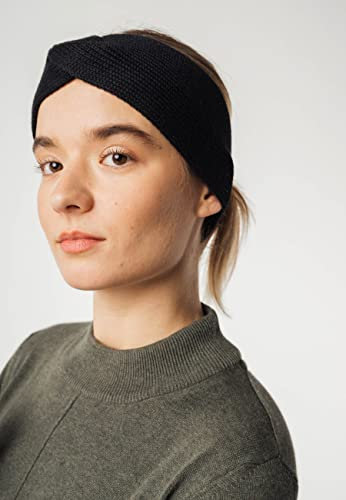 MELAWEAR Mela - Stirnband Meena | Nachhaltig mit Fairtrade Cotton, GOTS & Grüner Knopf Zertifizierung, Farbe:schwarz