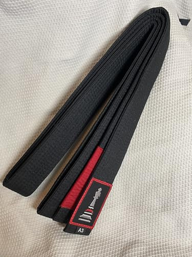 OSS Combat Sports BJJ bälte – brasiliansk Jiu Jitsu bälte – Jujitsu bälte – IBJJF-godkänd – begränsad utgåva (svart, A3)