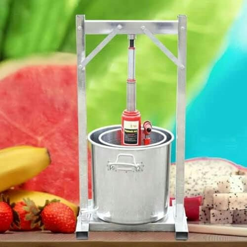 Electric Extractor Separator 12L Fruit Wine Press Grape Crusher Juice Maker with Hydraulic Jack 304 Stainless Steel Fruit Press Cider for Wine, Cider, Vegetables Making Fruit Crusher