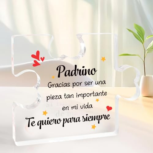 Regalo Navidad Padrino Regalo Padrinos Bautizo Acrílica Puzzle Decoración Regalos para Padrinos De Bautizo Regalo Padrino Bautismo Regalo para Padrino Cumpleaños Regalo Padrino Cumpleaños Hombre