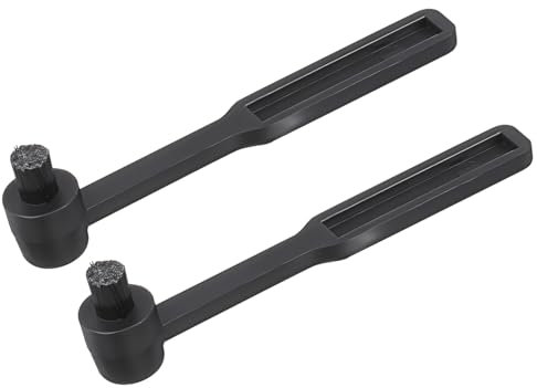Hoement Set 2 Pezzi Spazzole Per La Pulizia Dello Stilo e Puntina Giradischi, Pulitore Per Dischi in Vinile Setole in Nylon Fine, Compatto e Resistente, Per Appassionati Di Vinili e Lettori Cd