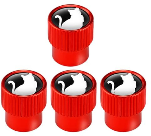 Tappi per stelo della valvola dei pneumatici per auto, tappi della valvola dei pneumatici - Coperchio di stelo della macchina per motivi per gattini per valvola dei pneumatici,4x Accessori per ruote p