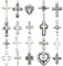 COYUN 20 Pezzo Pendenti Croce, Ciondolo A Croce, Creazione Di Gioielli Con Ciondolo In Lega, Forniture Artigianali Per Orecchini, Bracciali, Collane Fai Da Te