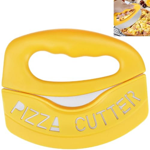 Smaoqingji Tagliapizza Taglia Pizza Taglierina - 1 Pezzo, Giallo, Acciaio Inox Tagliapizza,per Tagliare Pizza, Torte, Frutta, ecc, Utilizzato Anche Come Taglierino per la Vaniglia