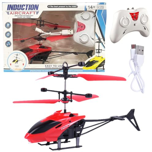 WFKKMEQ RC Helicopter, Remote Control Helicopters Aircraft Model Helicopters with Light Altitude Hold Helicopter Radio Controlled Aircraft RC Flying Gift for Birthday, Christmas