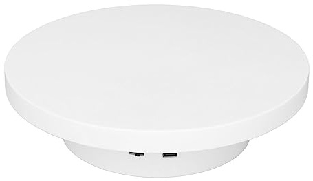 FILFEEL Piatto Girevole Motorizzato con Espositore Girevole a 360 Gradi per Piccoli Prodotti, capacità di Carico 3 Kg, per Gioielli Ed Elettronica (Diametro 20 cm/7,9 pollici)