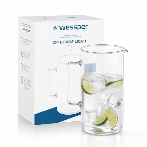 Wessper Glaskaraff 2 l i borosilikatglas med handtag