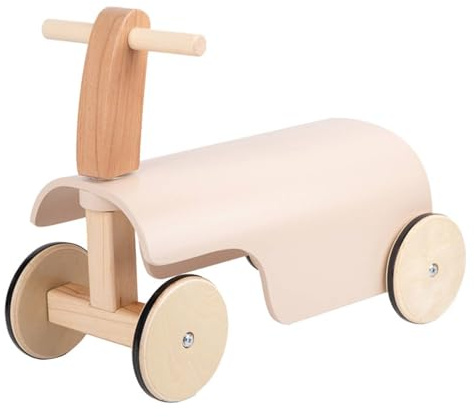 Ronyme Bicicleta de Equilibrio Infantil Bicicleta Correpasillos sin Pedales Vehículo de Juguete de Madera Que Impulsa Equilibrio y Coordinación Motora Adecuada para Niños Pequeños en, Rosa Nude