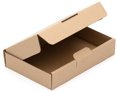 Boîtes aux courriers Maxi KK Verpackungen | 200 pièces, 240 x 160 x 45 mm DIN A5+ Maxi Boîtes d'expédition aux lettres en marron | Boîte pliante pour l'expédition de marchandises
