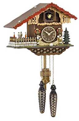 Trenkle - Reloj de Cuco de Cuarzo para casa Suiza, Bailarines giratorios TU 457 QT
