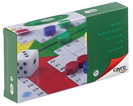 Cayro - Parchís - + 6 Años - Modelo Pequeño Magnético - Juego de Mesa para Niños y Adultos - Ideal para Viaje - con Tablero Plegable - 2 a 4 Jugadores