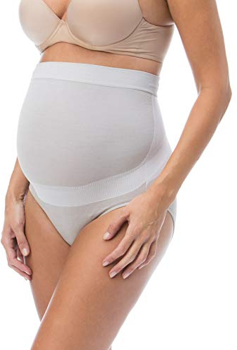 RelaxMaternity 5150 (Vit/Silver, M) Mammatrosa, silverfiber, stöd för mage, graviditet