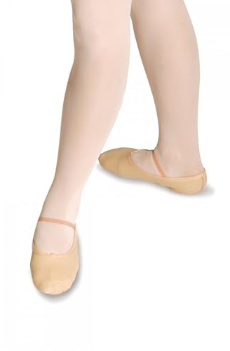 Roch Valley Full Sole Leather Ballet Shoes - Wide Fit 4 Pale Pink
