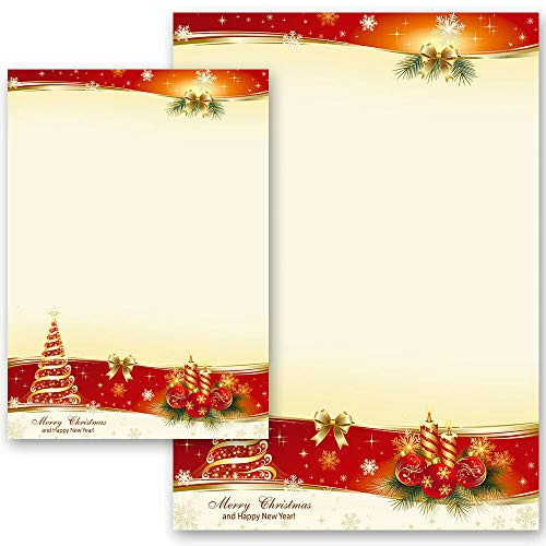 50 Sheets Motif Letter Paper! Christmas Peaceful Christmas DIN A4 - Paper-Media