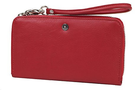 Greenburry Spongy Nappa Geldbeutel Leder Portemonnaie rot | Querformat