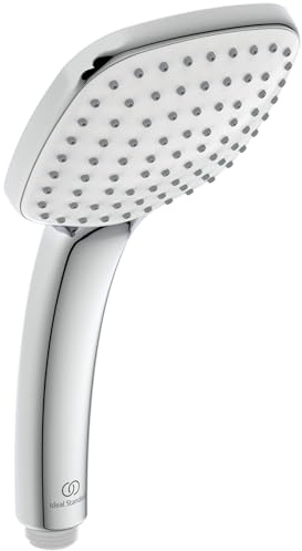 Ideal Standard – Idealrain Cube Handbrause, eckiger wassersparender Duschkopf für unvergleichliche Duschmoment, EasyClean-Düsen, Standard Anschlussgewinde, 10x10 cm, Chrom