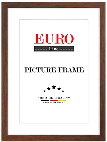 EUROLine35 Cornice foto in legno 69 x 92 cm su misura - colore: Wenge | taglia selezionabile | con vetro acrilico antiriflesso | cornici per foto | Manifesti | puzzle