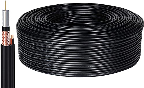 My smart shop MATASSA CAVO VIDEO COASSIALE RG59 + 2 FILI ALIMENTAZIONE 100MT 0.58 mm CCTV X TELECAMERE VIDEOSORVEGLIANZA ALTA QUALITA' PROFESSIONALE