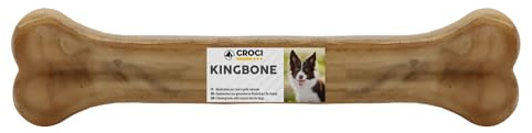 Croci King Bone - Osso per cani sfuso, Snack premio masticativo per cani in pelle bovina naturale, dental stick per la pulizia dei denti, 25 cm - 240 g