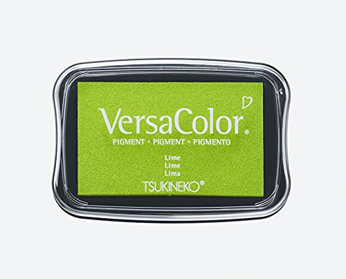 Rayher Hobby 29017414 Tsukineko Versa Color Pigment-Stempelkissen, lime, 9,6 x 6,3 x 1,8 cm, Tinte auf Wasserbasis