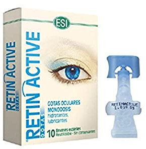 ESI - Retin Active, Gocce Oculari Monodose a Base di Mirtillo Nero per il Benessere della Vista, Idratanti e Lenitive, Proteggono gli Occhi da Condizioni Ambientali Sfavorevoli, 10 Flaconcini
