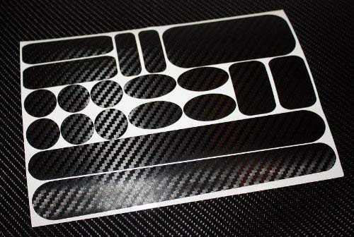 Carbon Fibre Chainstay & Frame protector set for Bicycle Bike Cycle MTB BMX V3 (Black)