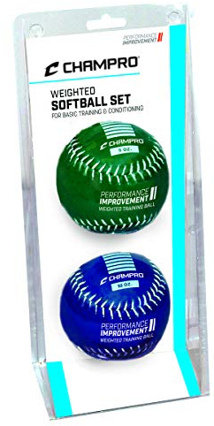 Champro Basic Weighted Training Softball (Blu/Verde, 30,5 cm)